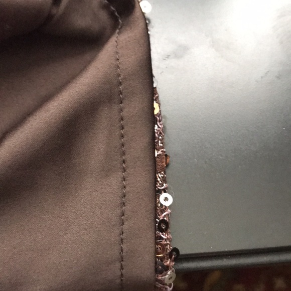 Sequin midi skirt in earth tones - Picture 6 of 8